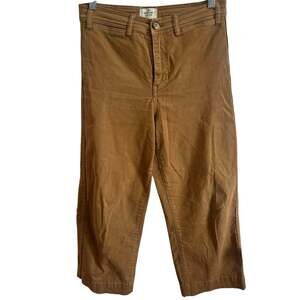 Marine Layer Bridget Wide Leg Pants Tan Brown Sz 6 Petite Great Cond!
